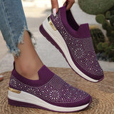 Genovefa | Glitzernde Damen-Sneaker zum Hineinschlüpfen in Lila