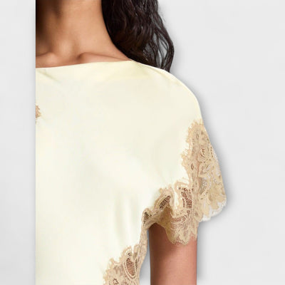 Margaret - Maxikleid mit Satin- und Spitze-Akzenten