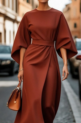Abendkleid Mit Taillengürtel - Angela in Braun