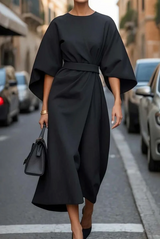 Abendkleid Mit Taillengürtel - Angela in Schwarz