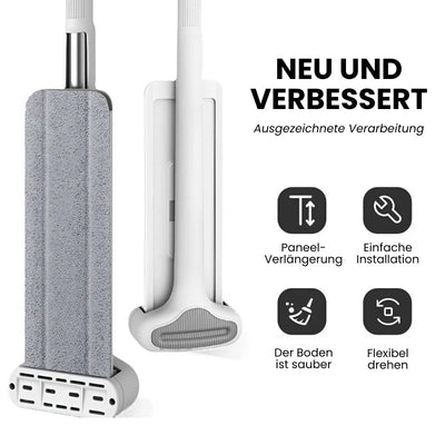 50% Rabatt | Brila™ - Magische Quetschung Flachmopp mit 5 wiederverwendbaren Mikrofaserpads
