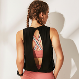 Ärmelloses Sportshirt Mit Rückenausschnitt - MoveBreeze in Schwarz
