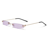 Ava | Randlose Sonnenbrille Damen mit UV-Schutz in Lila