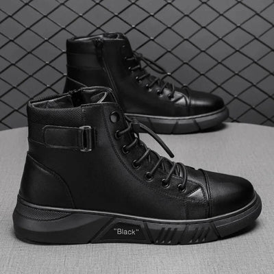 Axel™ - Orthopädische Schwarze Ledersneaker