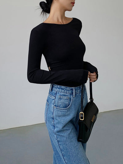 Langarm-Shirt mit Rundhalsausschnitt | Weiche Baumwolle | Minimalistisch & Vielseitig