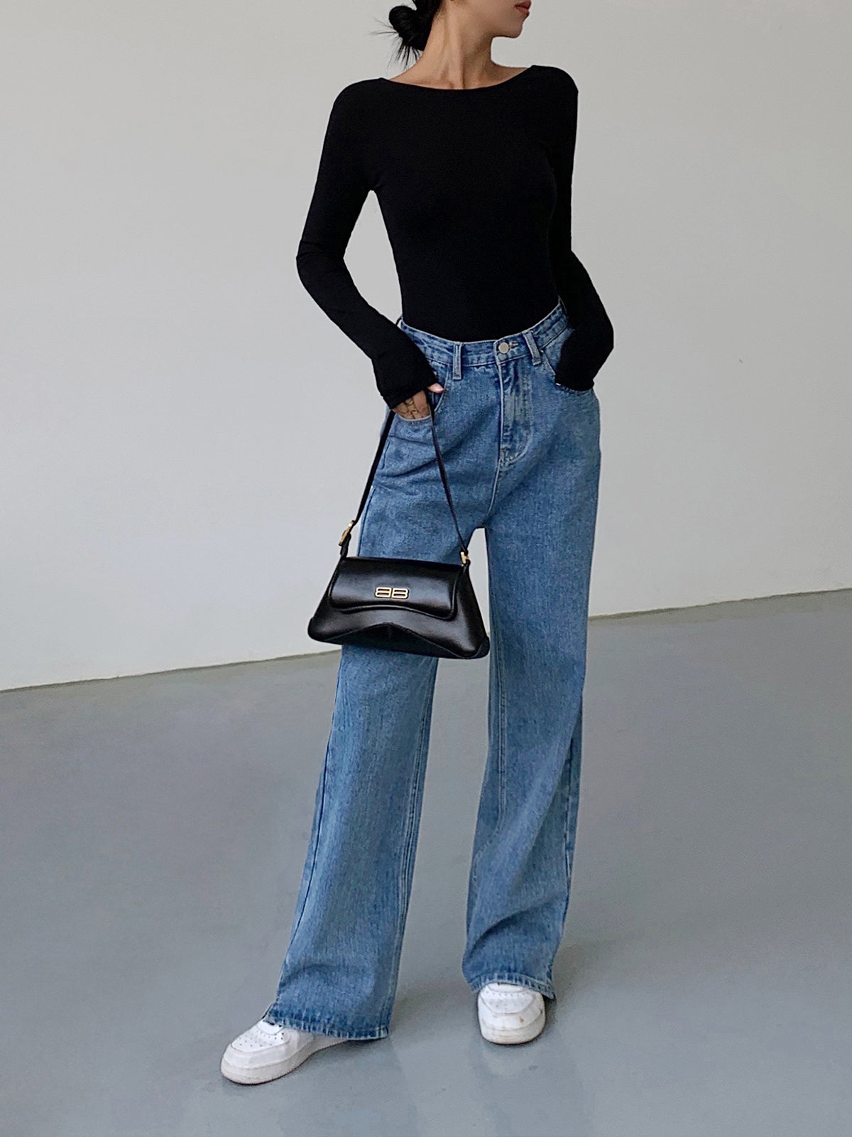 Langarm-Shirt mit Rundhalsausschnitt | Weiche Baumwolle | Minimalistisch & Vielseitig