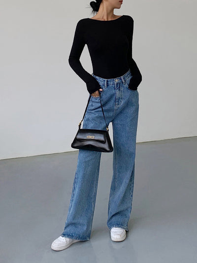 Langarm-Shirt mit Rundhalsausschnitt | Weiche Baumwolle | Minimalistisch & Vielseitig