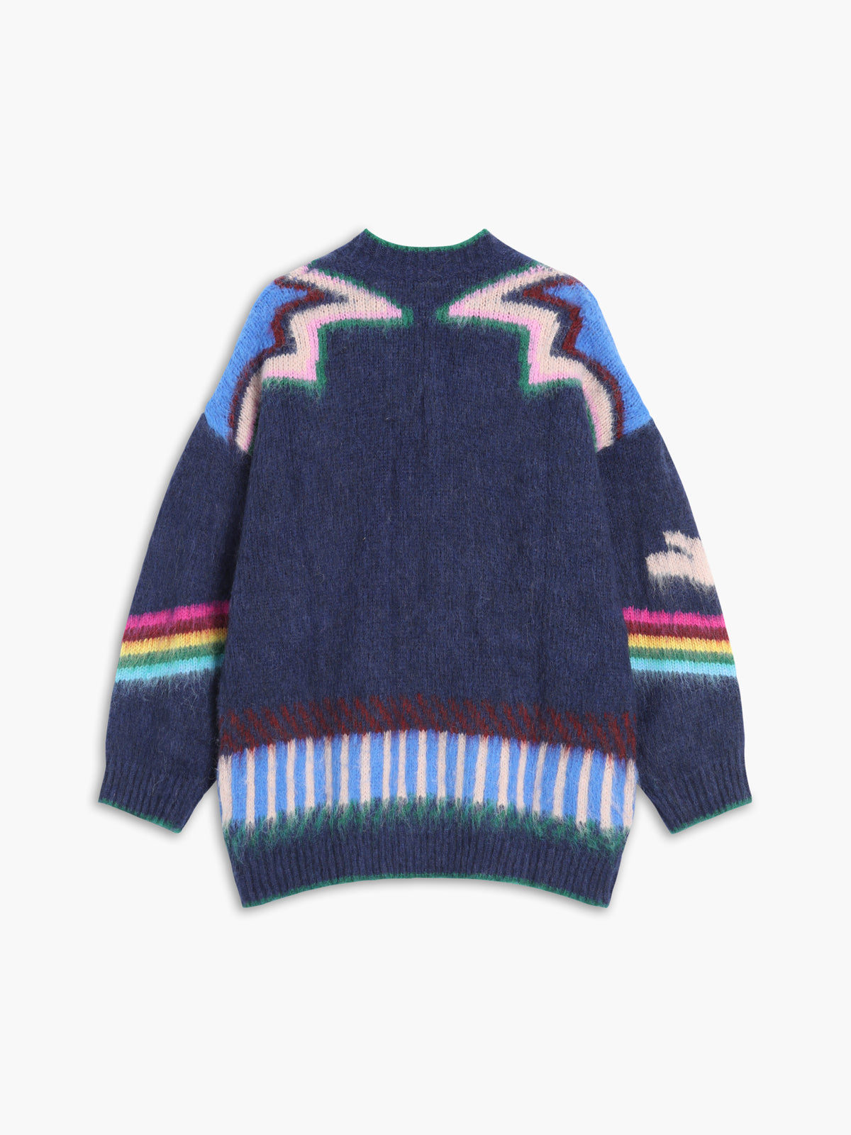 Boho Strick-Cardigan | Oversize-Schnitt & Ethno-Muster | Lässig & Trendy