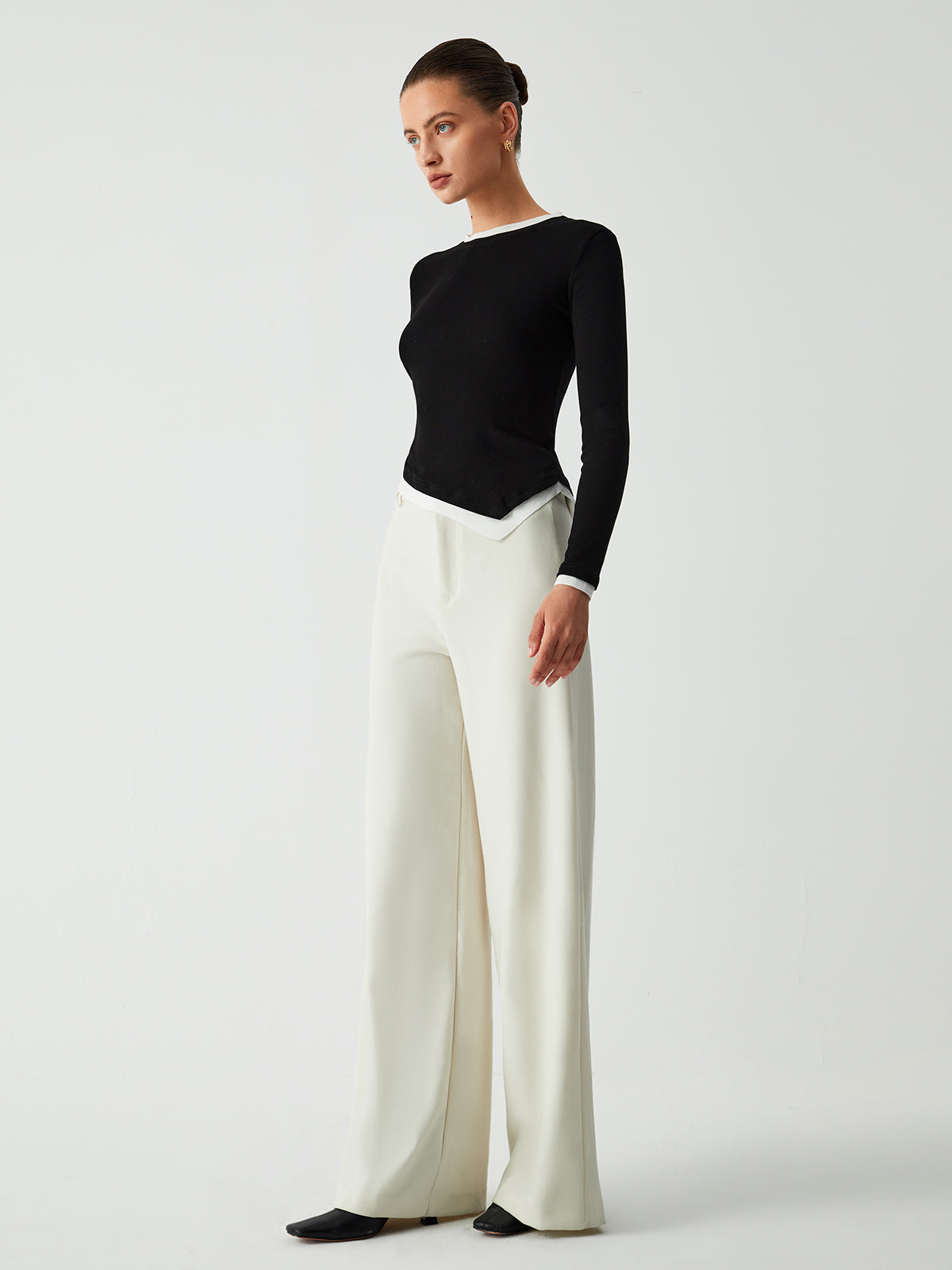 Langarm-Shirt mit Kontrastdetails | Weiche Baumwolle | Modern & Stilvoll