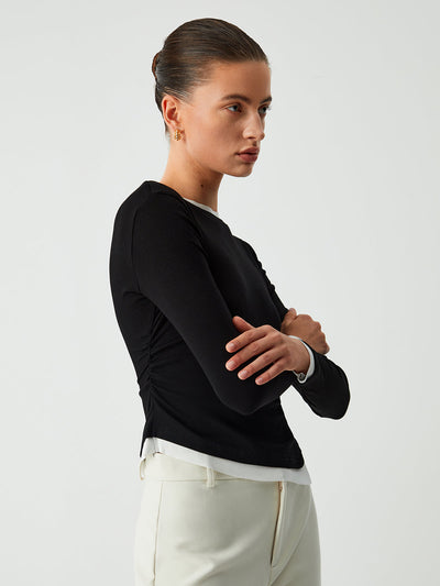 Langarm-Shirt mit Kontrastdetails | Weiche Baumwolle | Modern & Stilvoll