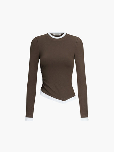 Langarm-Shirt mit Kontrastdetails | Weiche Baumwolle | Modern & Stilvoll