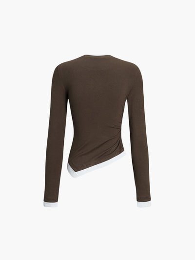 Langarm-Shirt mit Kontrastdetails | Weiche Baumwolle | Modern & Stilvoll