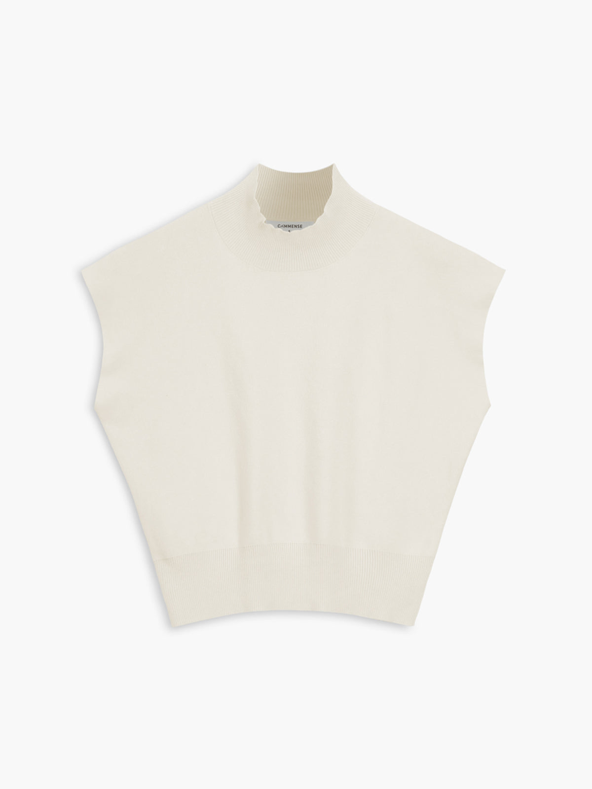 Ärmelloses Stricktop | Hoher Kragen & Fließende Passform | Minimalistisch & Elegant