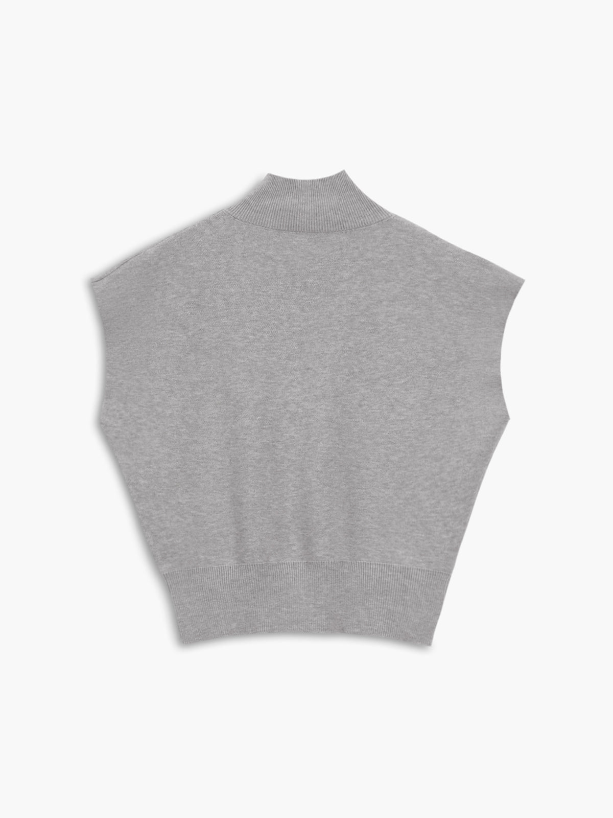 Ärmelloses Stricktop | Hoher Kragen & Fließende Passform | Minimalistisch & Elegant
