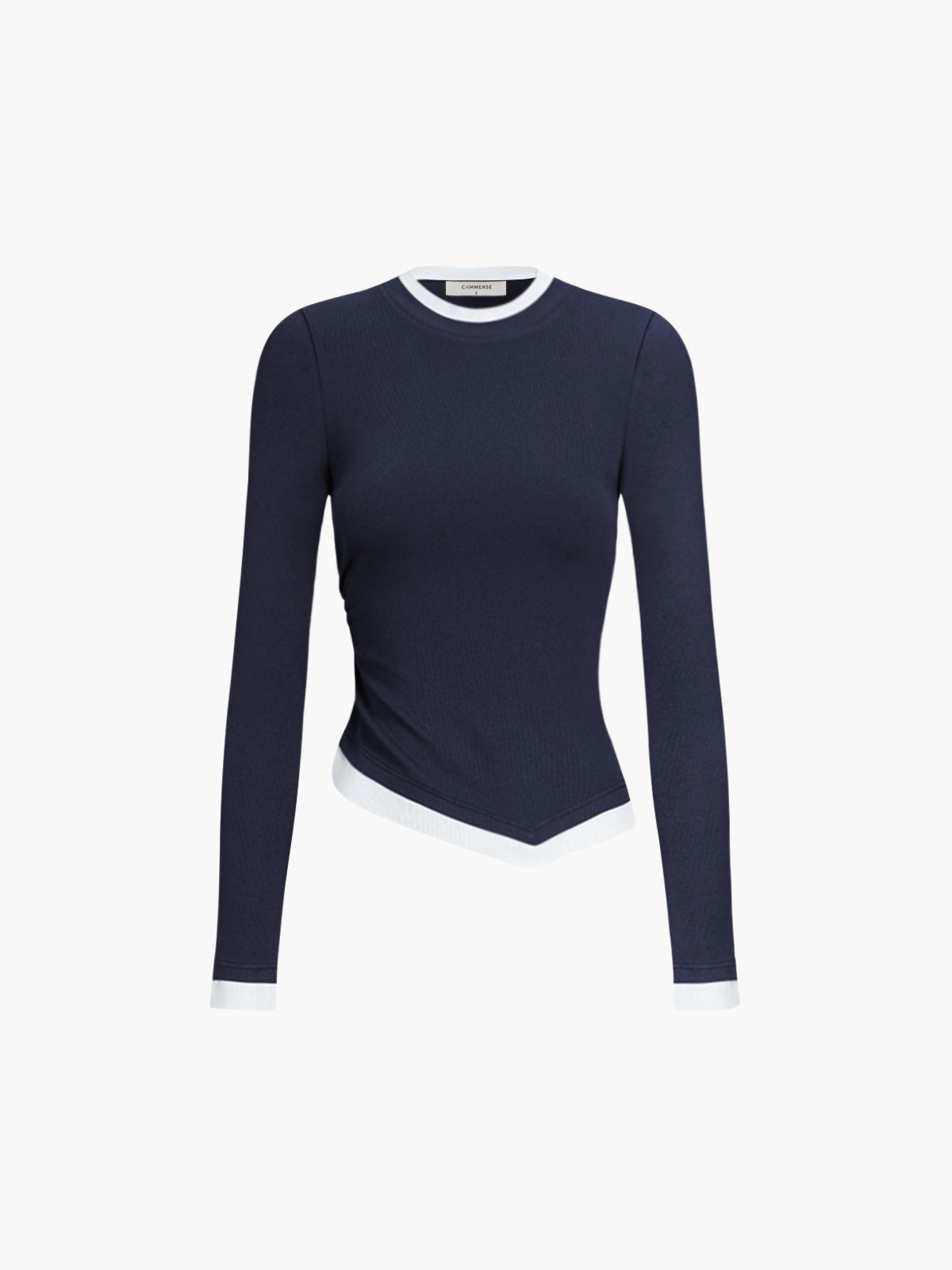 Langarm-Shirt mit Kontrastdetails | Weiche Baumwolle | Modern & Stilvoll