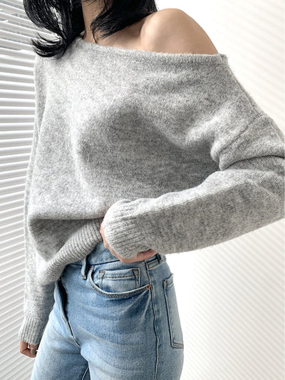 Lässiger Oversize-Pullover | Off-Shoulder & Weiche Strickqualität | Modern & Feminin