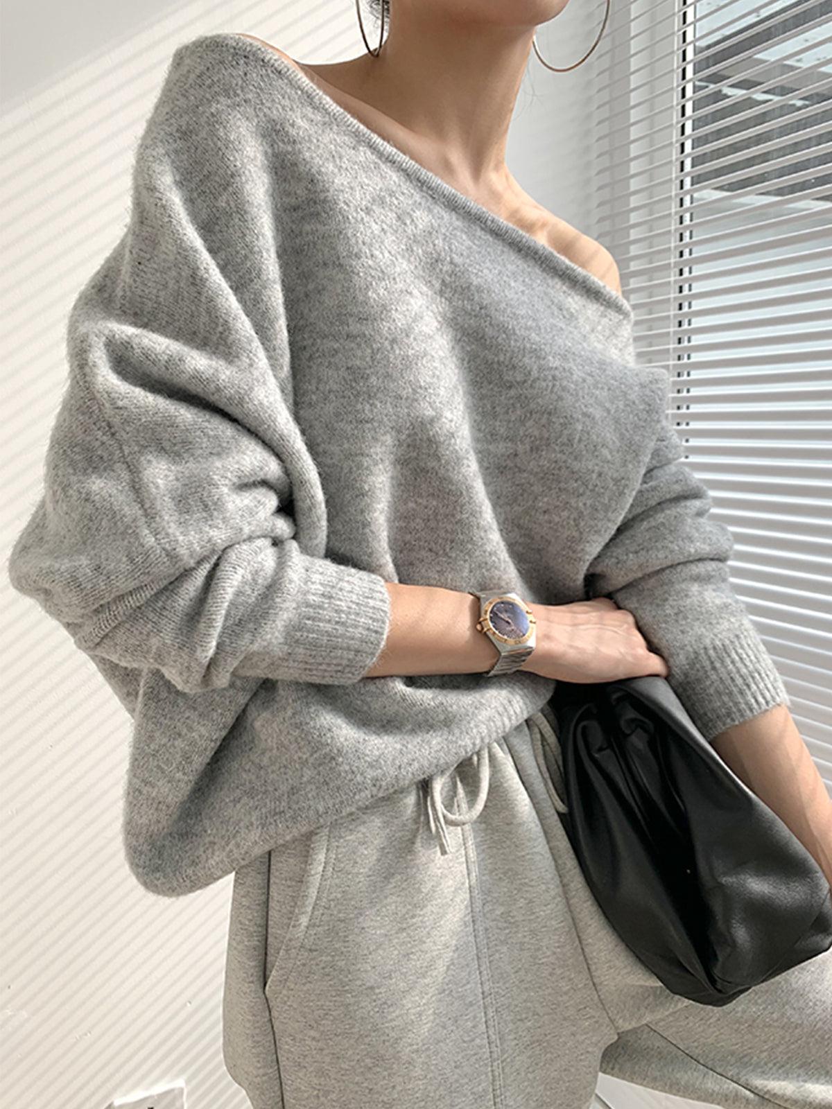 Lässiger Oversize-Pullover | Off-Shoulder & Weiche Strickqualität | Modern & Feminin