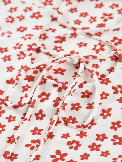 Maxikleid mit Blumenprint | Spaghettiträger | Luftige Eleganz