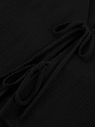 Zweiteiliges Sommer-Set | Blusentop mit Bindebändern & Shorts | Luftig & Feminin