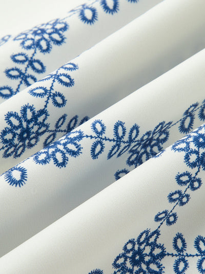 Zweiteiliges Set mit Stickerei | Bustier-Top & Maxirock | Sommerlich & Feminin