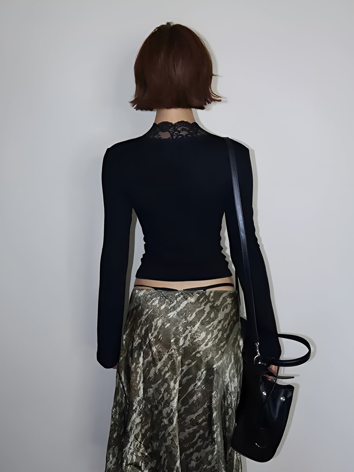 Langarm-Shirt mit Spitzen-Detail | Weiche Viskose | Feminin & Verführerisch