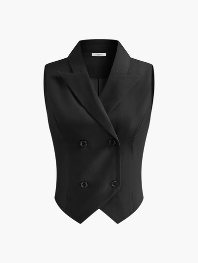 Ärmelloses Blazer-Kleid | Plissee-Design | Klassische Eleganz