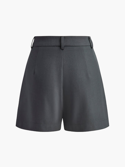 Leichte Mid-Waist Sommer Shorts Damen – Semi-Transparent, Ohne Gürtel
