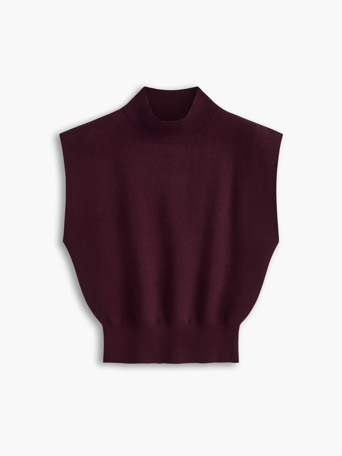 Ärmelloses Stricktop | Hoher Kragen & Fließende Passform | Minimalistisch & Elegant