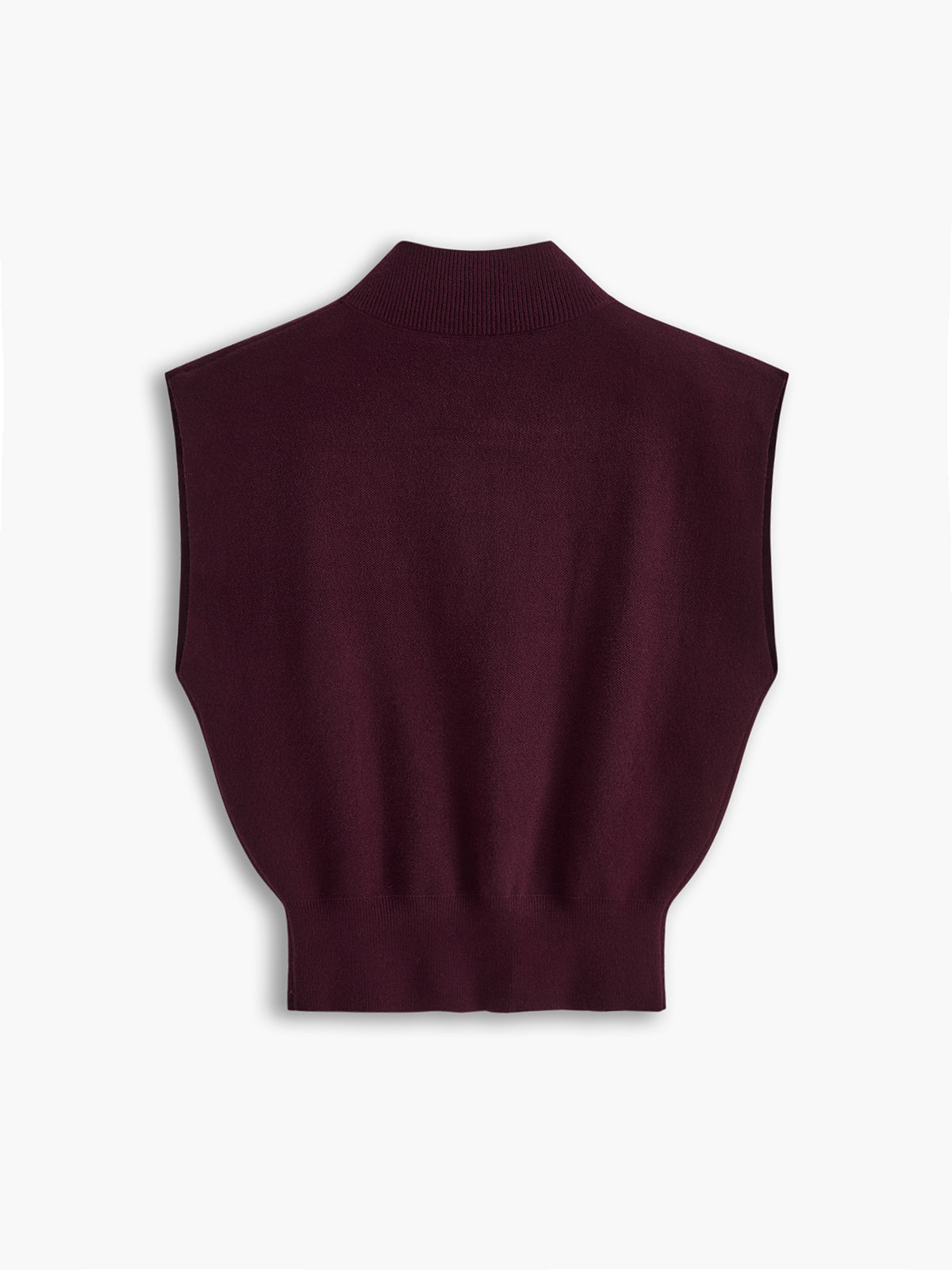 Ärmelloses Stricktop | Hoher Kragen & Fließende Passform | Minimalistisch & Elegant