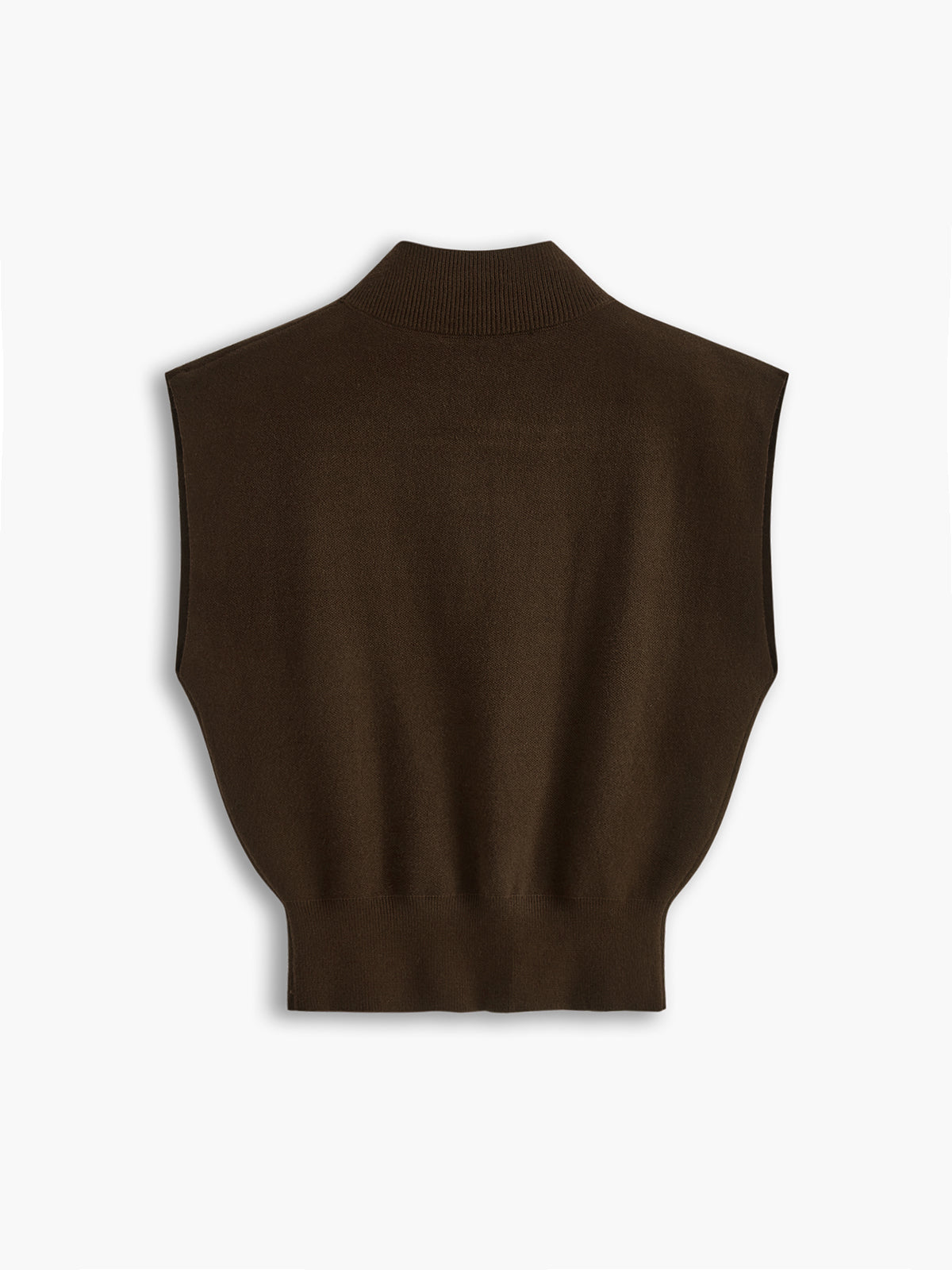 Ärmelloses Stricktop | Hoher Kragen & Fließende Passform | Minimalistisch & Elegant