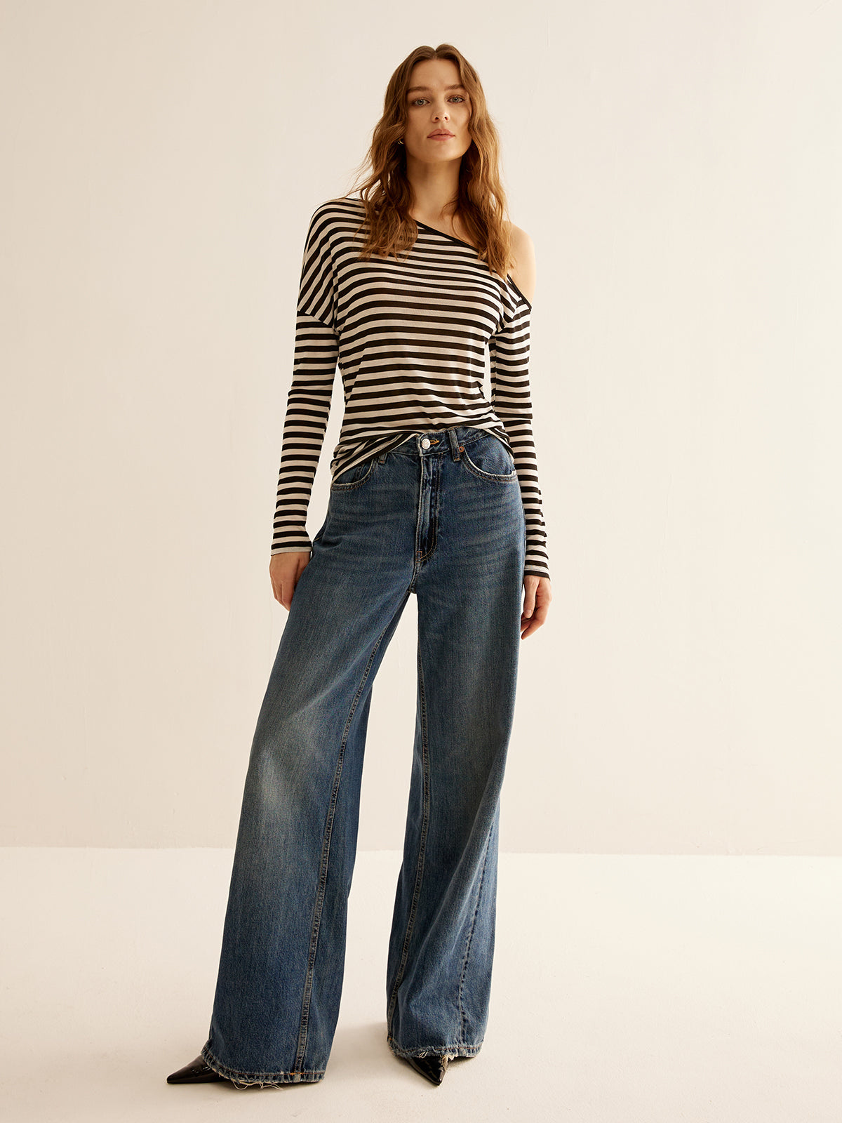 Gestreiftes Off-Shoulder-Top | Lässige Eleganz | Zeitloses Design