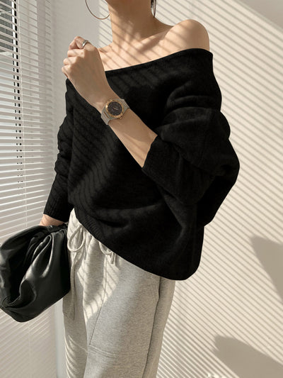 Lässiger Oversize-Pullover | Off-Shoulder & Weiche Strickqualität | Modern & Feminin
