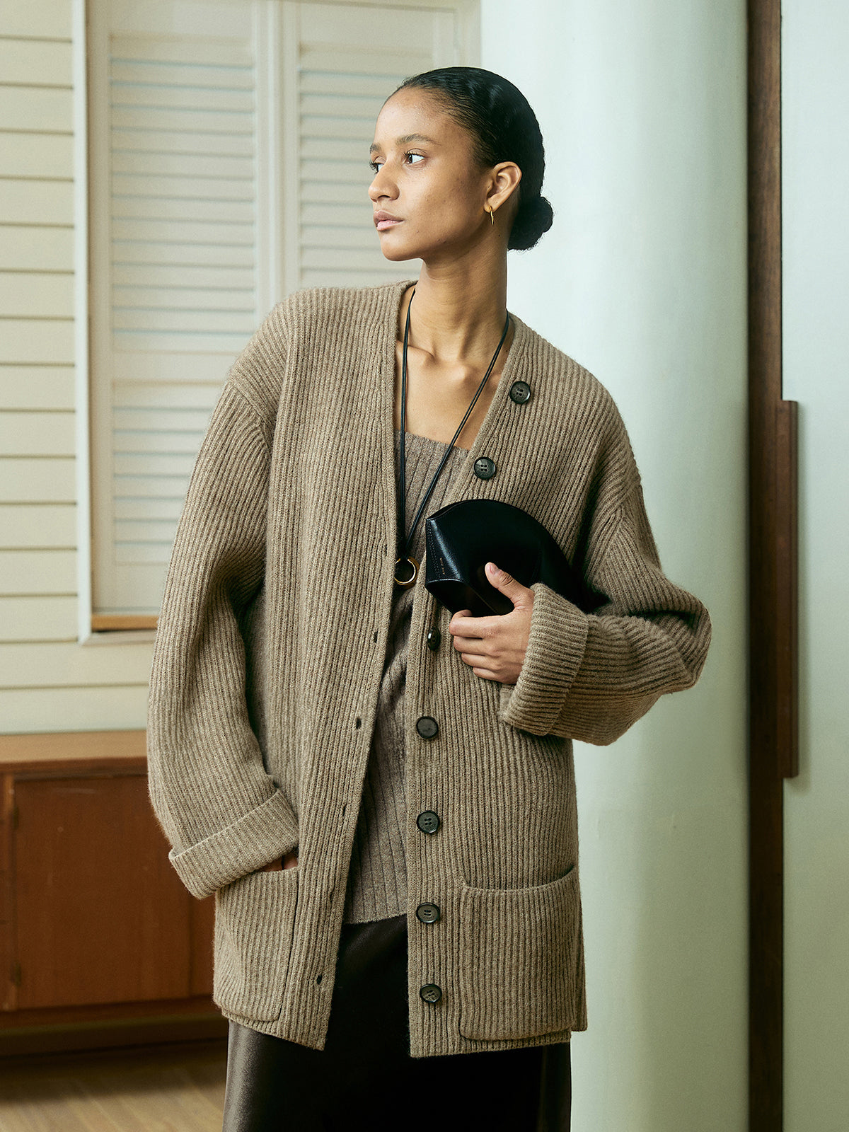 Überdimensioniert-Strickcardigan | Grober Rippstrick | Lässige Eleganz