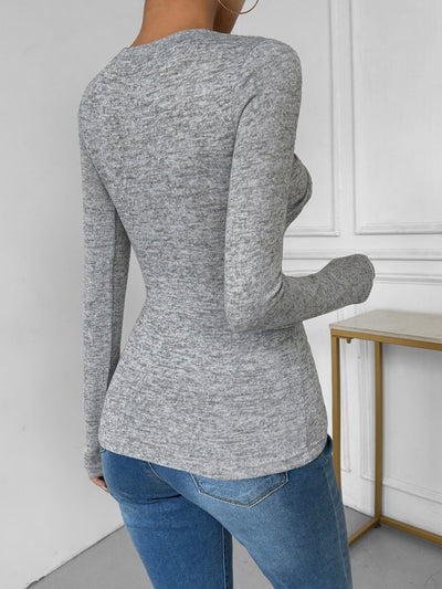 Langarm-Shirt mit Twist-Detail | Weiche Baumwolle | Feminin & Modern