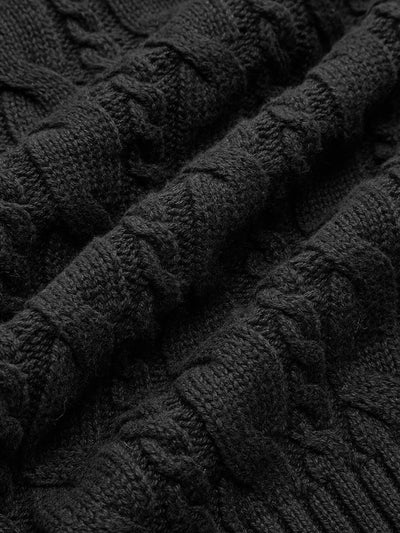 Kabelstrick-Pullover | Keyhole-Detail & Metallverschluss | Modern & Elegant