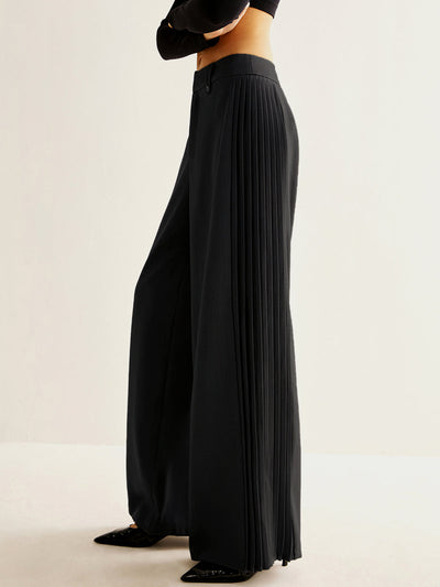 Elegante Wide-Leg-Hose | Falten-Detail & Hoher Bund | Modern & Raffiniert