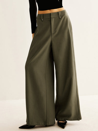 Elegante Wide-Leg-Hose | Falten-Detail & Hoher Bund | Modern & Raffiniert