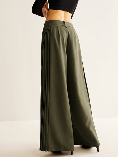 Elegante Wide-Leg-Hose | Falten-Detail & Hoher Bund | Modern & Raffiniert