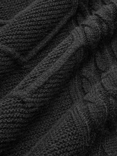 Ärmelloses Strick-Top | Zopfmuster & Stehkragen | Elegant & Vielseitig