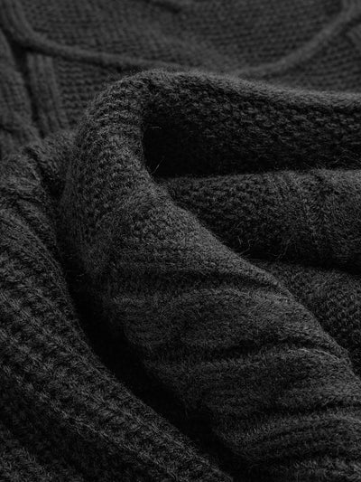 Ärmelloses Strick-Top | Zopfmuster & Stehkragen | Elegant & Vielseitig