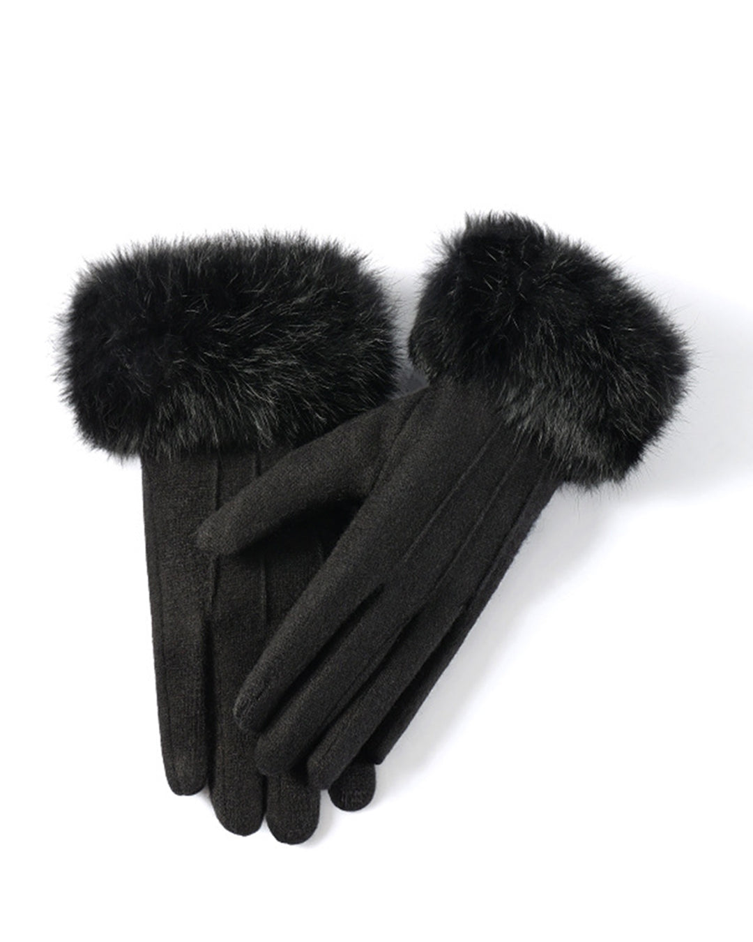 Elegante Winterhandschuhe | Weiches Material | Edler Fellbesatz