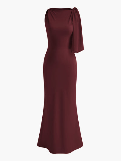 Elegantes Maxikleid | Schulterdetail | Figurbetonte Silhouette