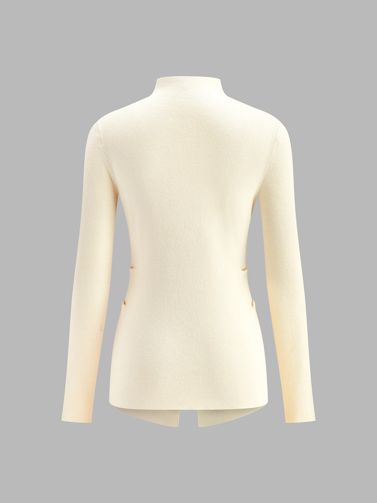 Knopf-Detail Stricktop | Plissee-Design | Asymmetrischer Schnitt