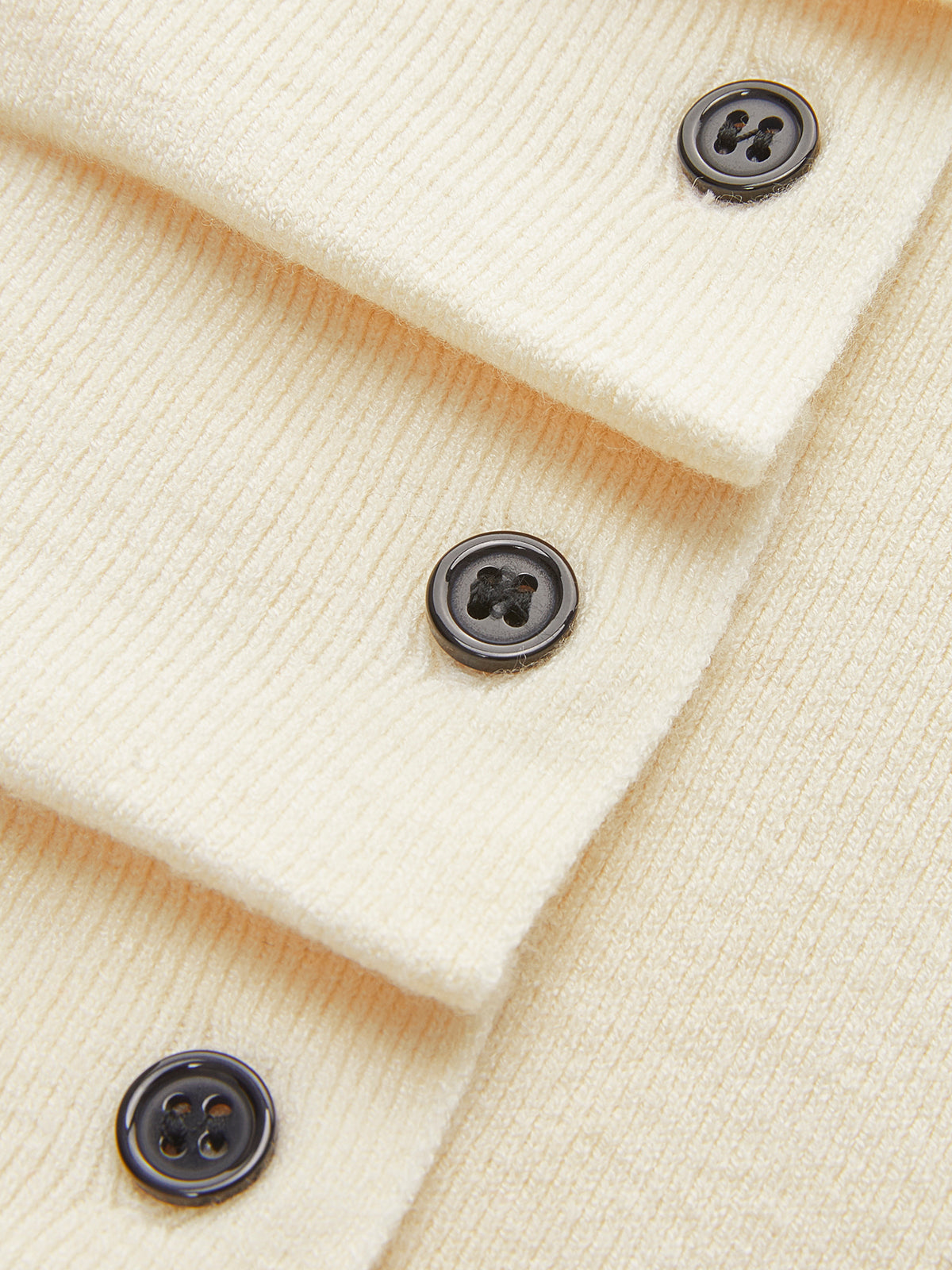 Knopf-Detail Stricktop | Plissee-Design | Asymmetrischer Schnitt