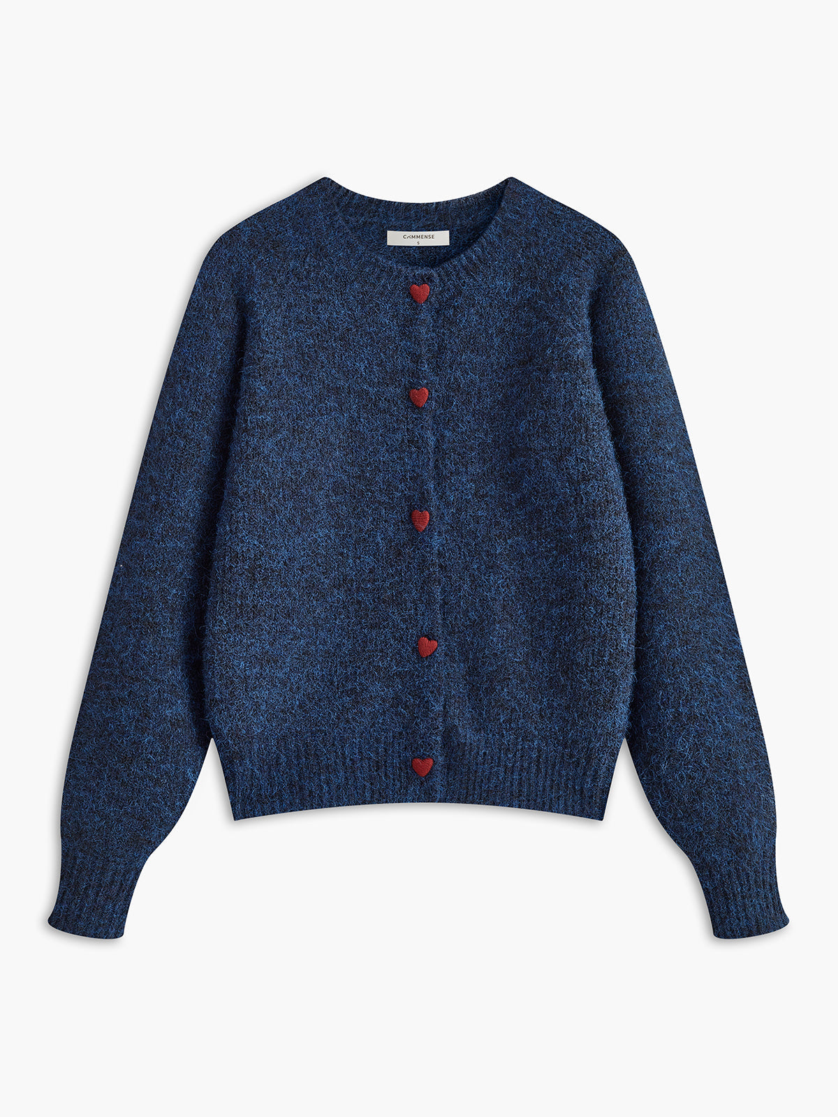 Strick-Cardigan mit Herzknöpfen | Weiche Wollmischung | Verspielte Eleganz
