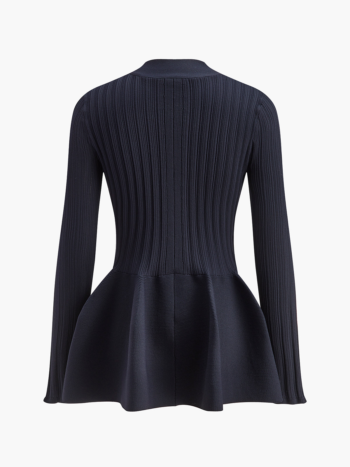 Figurbetonter Strick-Cardigan | Taillierter Schnitt & Schößchendetail | Elegant & Zeitlos