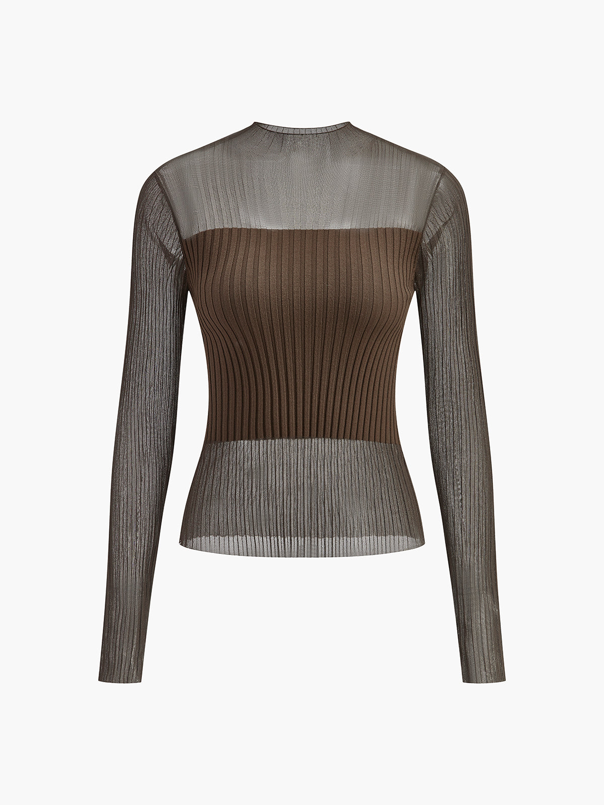 Geripptes Mesh-Top | Halbtransparent | Moderner und eleganter