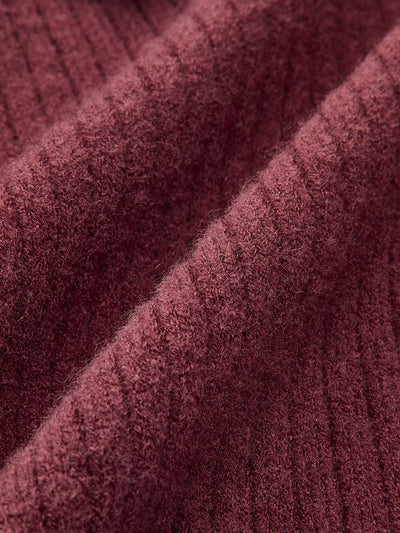 Geripptes Wickelkleid | V-Ausschnitt & Figurbetonter Schnitt | Elegant & Feminin