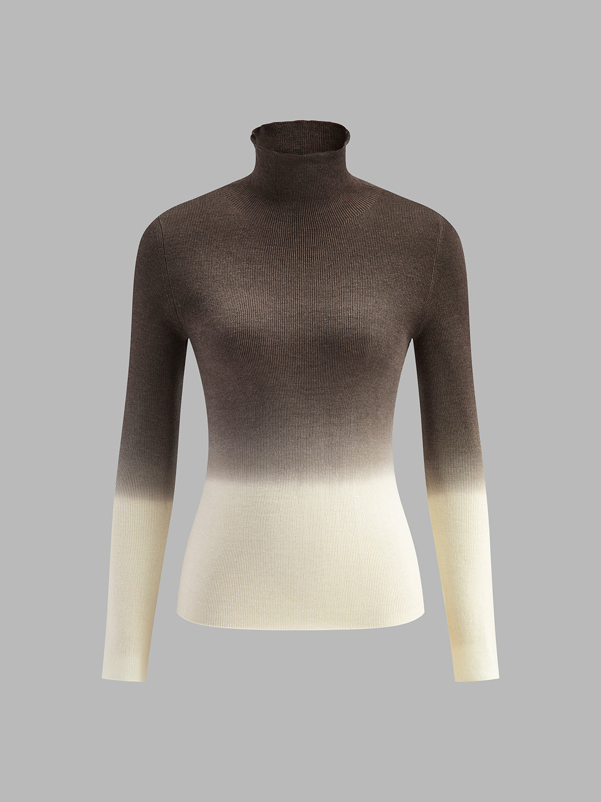 Ombre-Rollkragenpullover | Farbverlauf & Figurbetonte Passform | Modern & Elegant