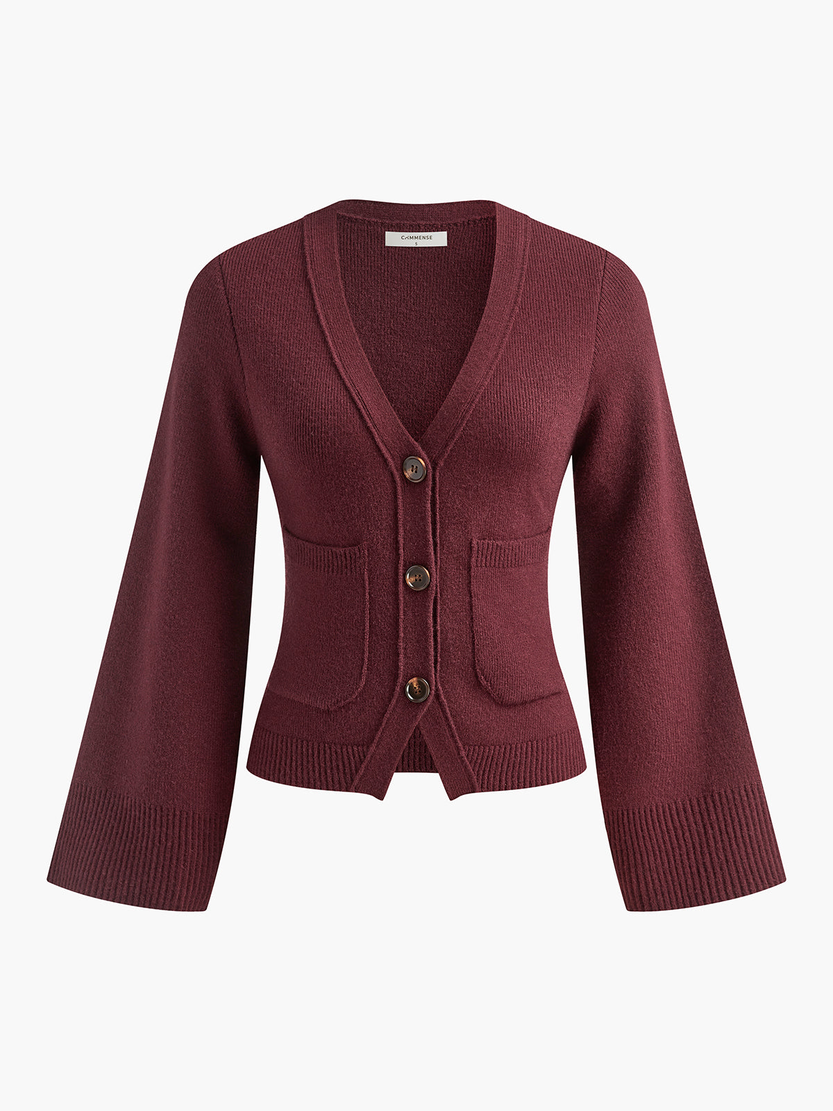Taillierter Strick-Cardigan | V-Ausschnitt | Elegante Knopfleiste
